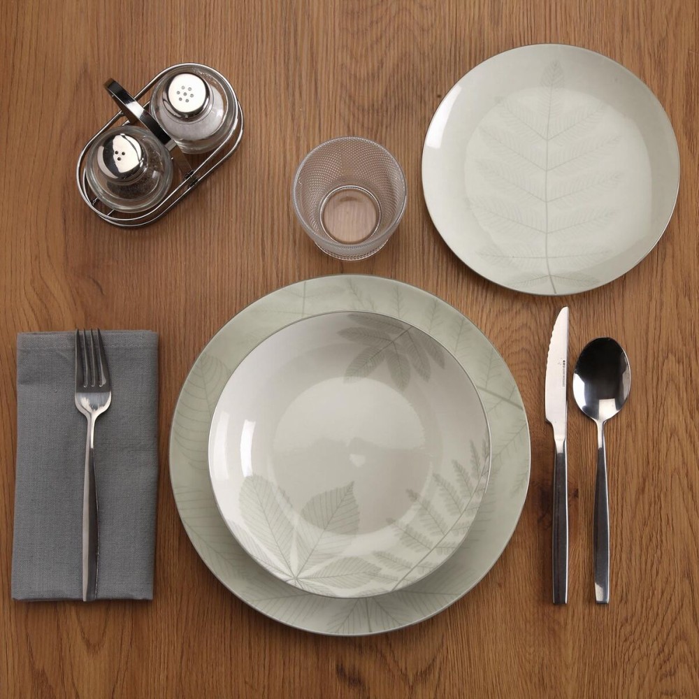 Tableware Versa Aylen Grey Porcelain 18 Pieces