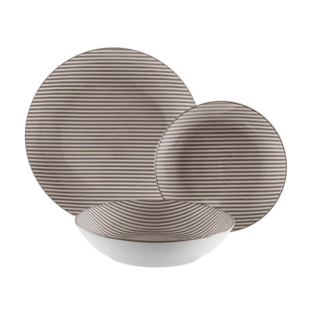 Tableware Versa Grey Porcelain 18 Pieces