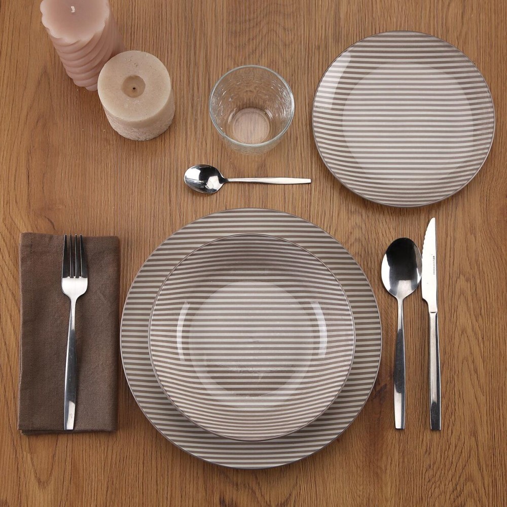 Tableware Versa Grey Porcelain 18 Pieces