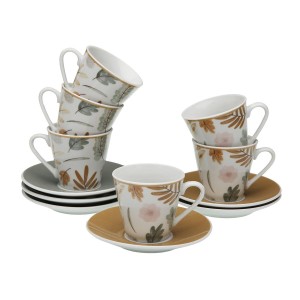 Set aus 6 Teetassen mit Teller Versa TABITHA Porzellan