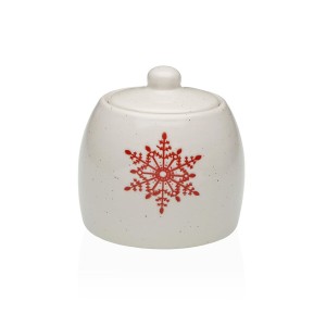 Sugar Bowl Versa Yule Stoneware 6,9 x 8,9 x 6,9 cm Star