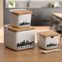 Salière et Poivrière Versa Barcelona Céramique 12,2 x 11,5 x 12,2 cm
