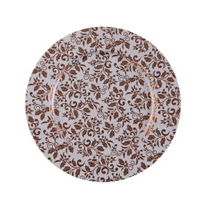 Flacher Teller Versa Aurea Metall 33 x 1,5 x 33 cm