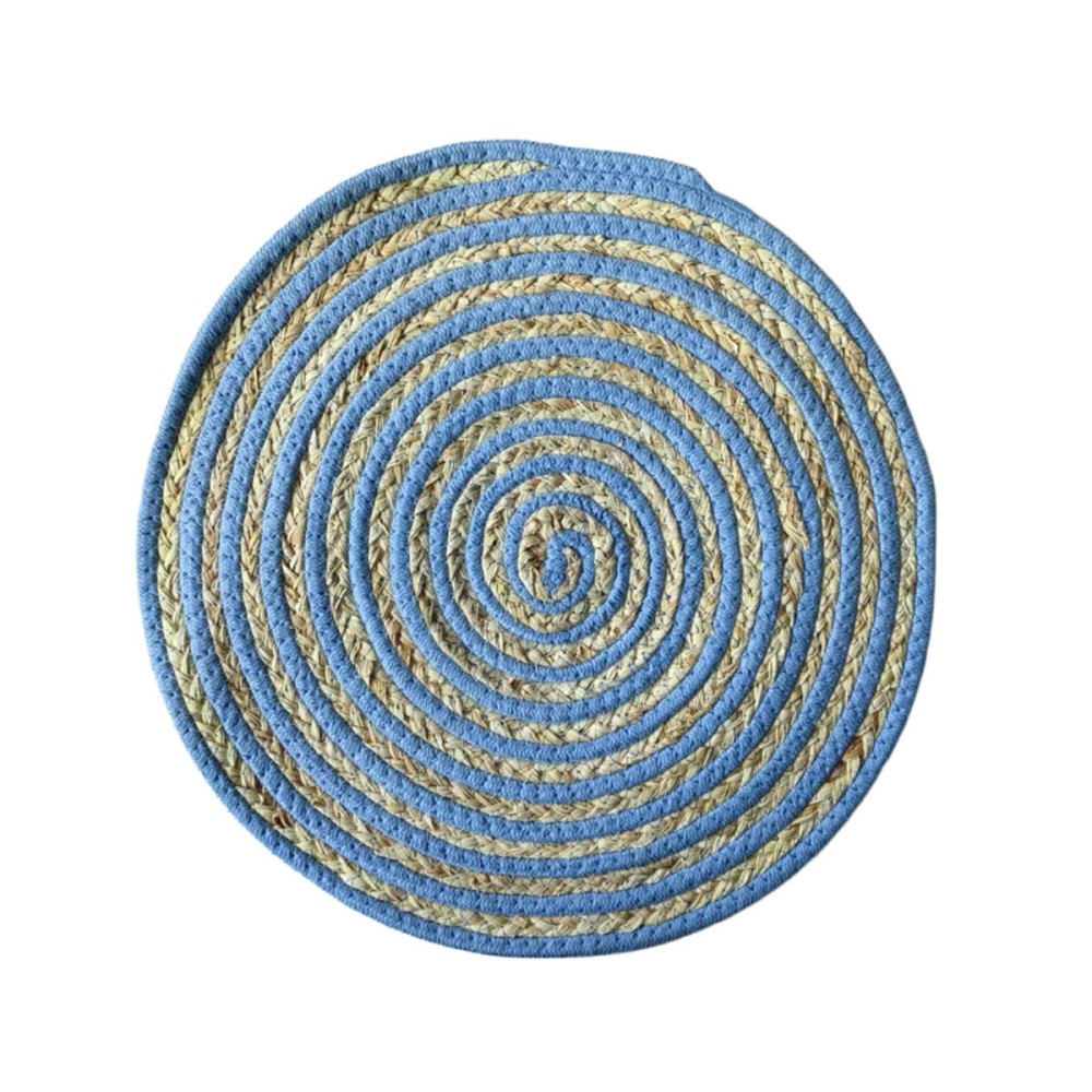 Untersetzer Versa Blau Polyester Baumwolle 38 x 1 x 38 cm