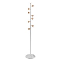 Coat Rack Versa White Wood Metal 34,5 x 180 x 34,5 cm