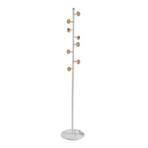 Coat Rack Versa White Wood Metal 34,5 x 180 x 34,5 cm