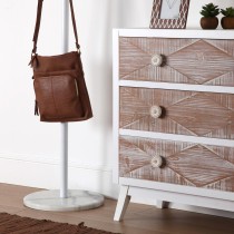 Coat Rack Versa White Wood Metal 34,5 x 180 x 34,5 cm