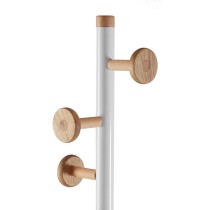 Coat Rack Versa White Wood Metal 34,5 x 180 x 34,5 cm