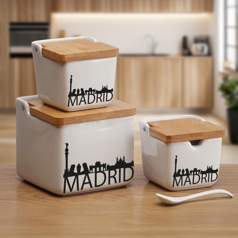 Salière et Poivrière Versa Madrid Céramique 8,8 x 8,5 x 8,8 cm