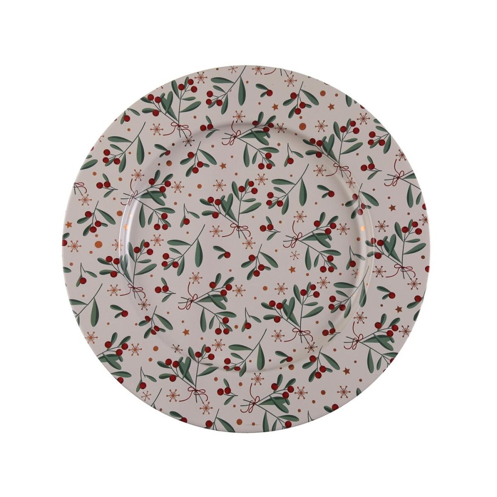 Flacher Teller Versa Metall Beeren 33 x 1,5 x 33 cm