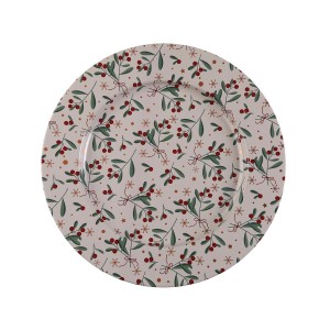 Flacher Teller Versa Metall Beeren 33 x 1,5 x 33 cm