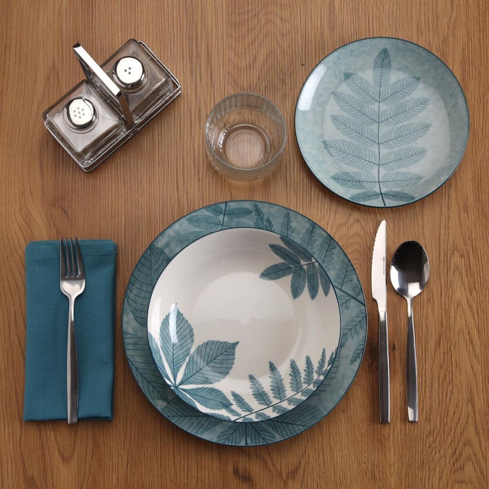 Tableware Versa Aylen Blue Porcelain 18 Pieces