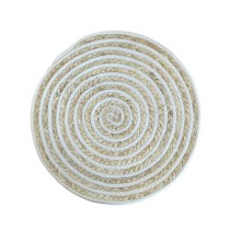Table Mat Versa White Polyester Cotton 38 x 1 x 38 cm