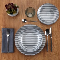 Assiettes Versa Bleu Porcelaine 18 Pièces