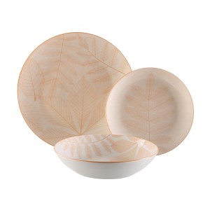 Geschirr Versa Aylen Beige Porzellan 18 Stücke