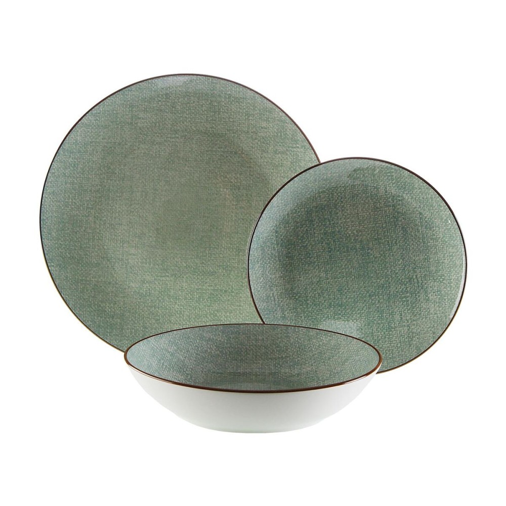 Tableware Versa Green Porcelain 18 Pieces