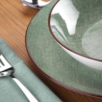 Tableware Versa Green Porcelain 18 Pieces