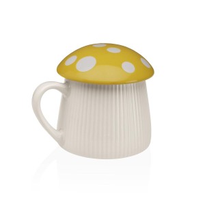 Tasse mit Deckel Versa Gelb Pilz