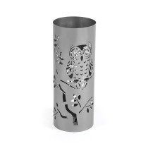 porte-parapluie Versa Argenté Famille Hiboux 19 x 49 x 19 cm
