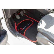 Car Floor Mat Set Minnie Mouse CZ10339 Black/Red