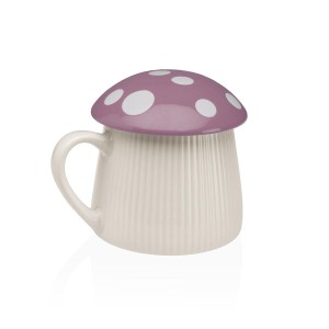Tasse mit Deckel Versa Lila Pilz