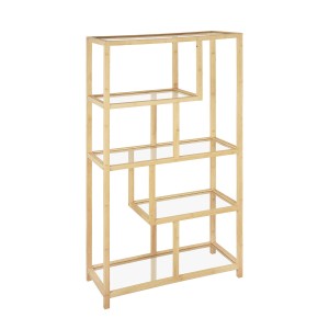 Étagère Versa Bambou Verre 33,8 X 145,5 X 77 CM