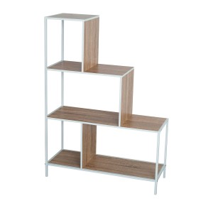 Regal Versa Weiß PVC Metall Holz MDF 30 x 112,4 x 80 cm