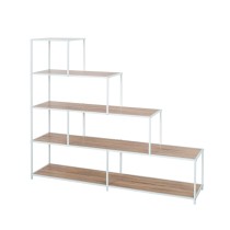 Étagère Versa Blanc PVC Métal Bois MDF 33 x 135 x 150 cm