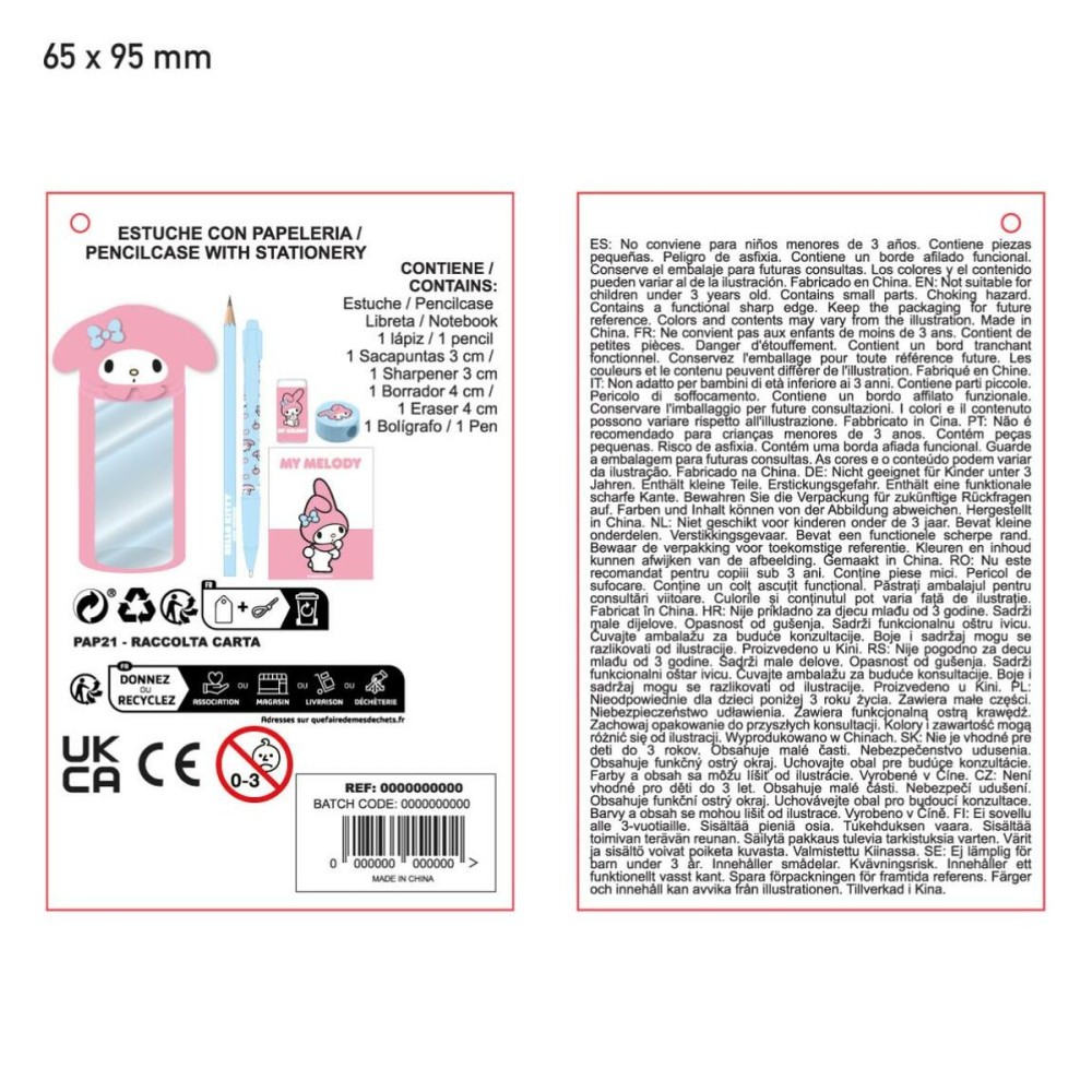 School Case with Accessories Hello Kitty Pink