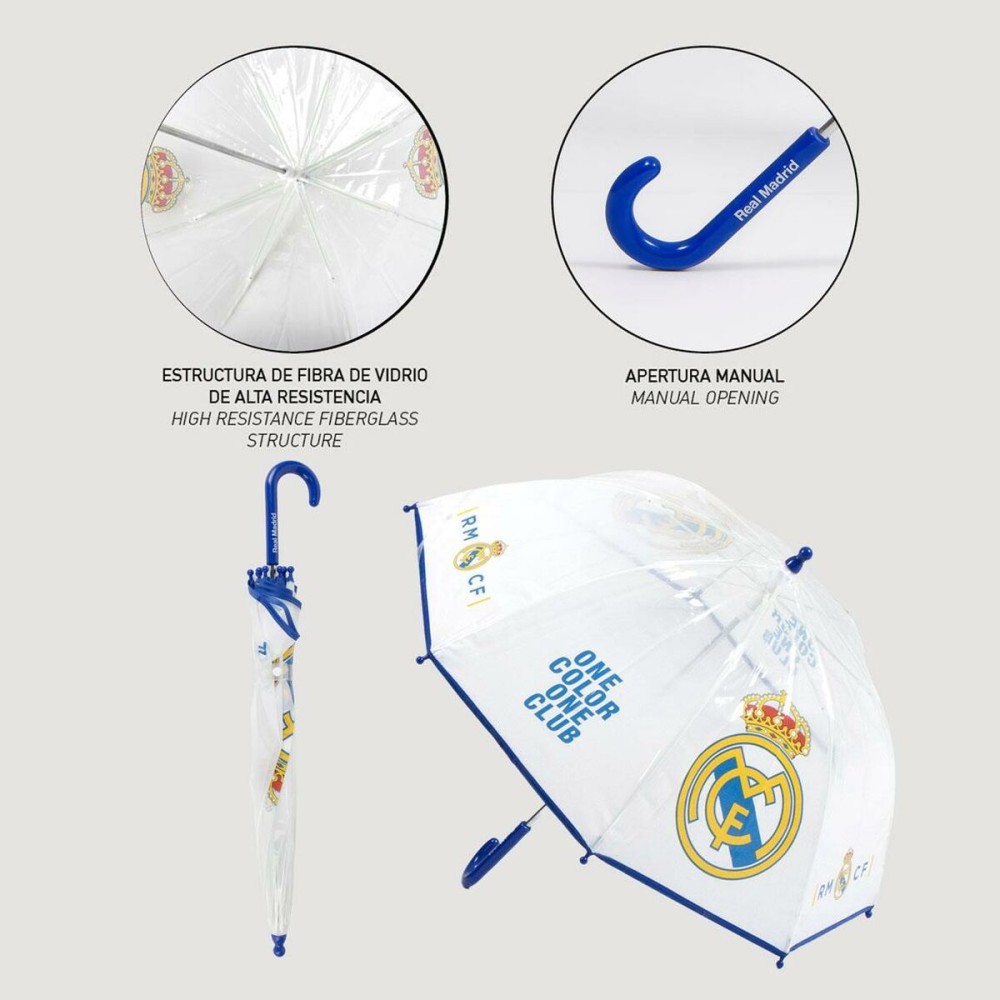 Bubble Regenschirm Real Madrid C.F. Durchsichtig
