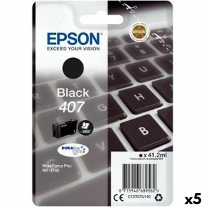 Cartouche d'encre originale Epson Nº 407 Noir (5 Unités)