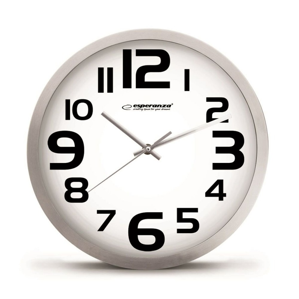 Horloge Murale Esperanza EHC013W Blanc Noir 250 mm Quartz