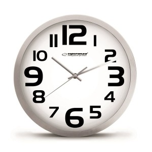 Horloge Murale Esperanza EHC013W Blanc Noir 250 mm Quartz