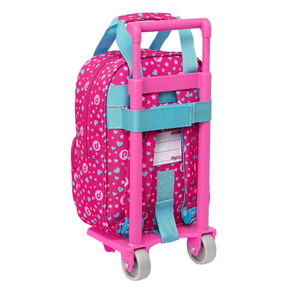 Cartable à roulettes Pinypon Bleu Rose 20 x 28 x 8 cm