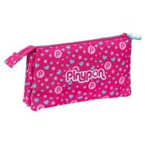 Trousse Fourre-Tout Double Pinypon Bleu Rose 22 x 12 x 3 cm