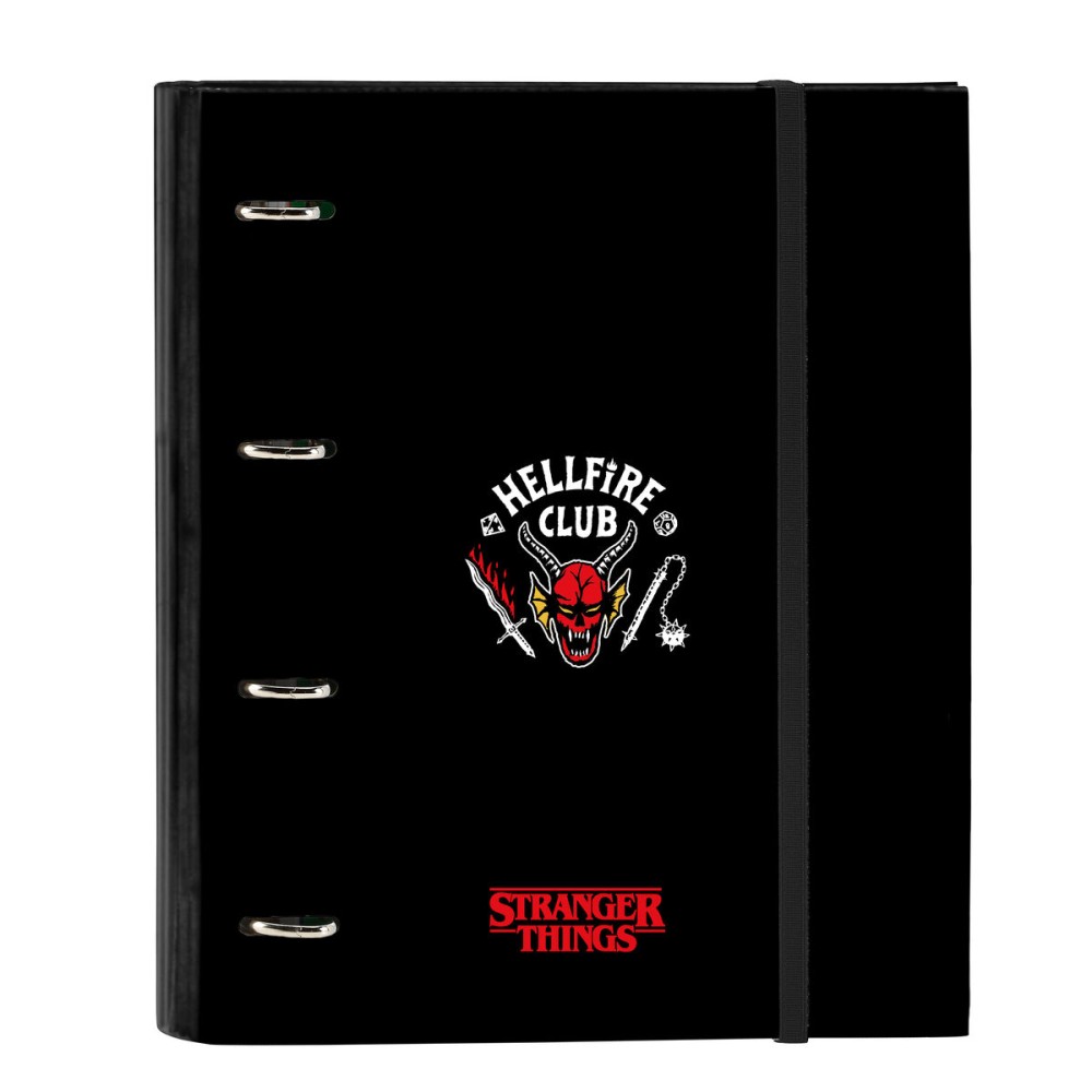 Ring binder Stranger Things Black 27 x 32 x 3.5 cm