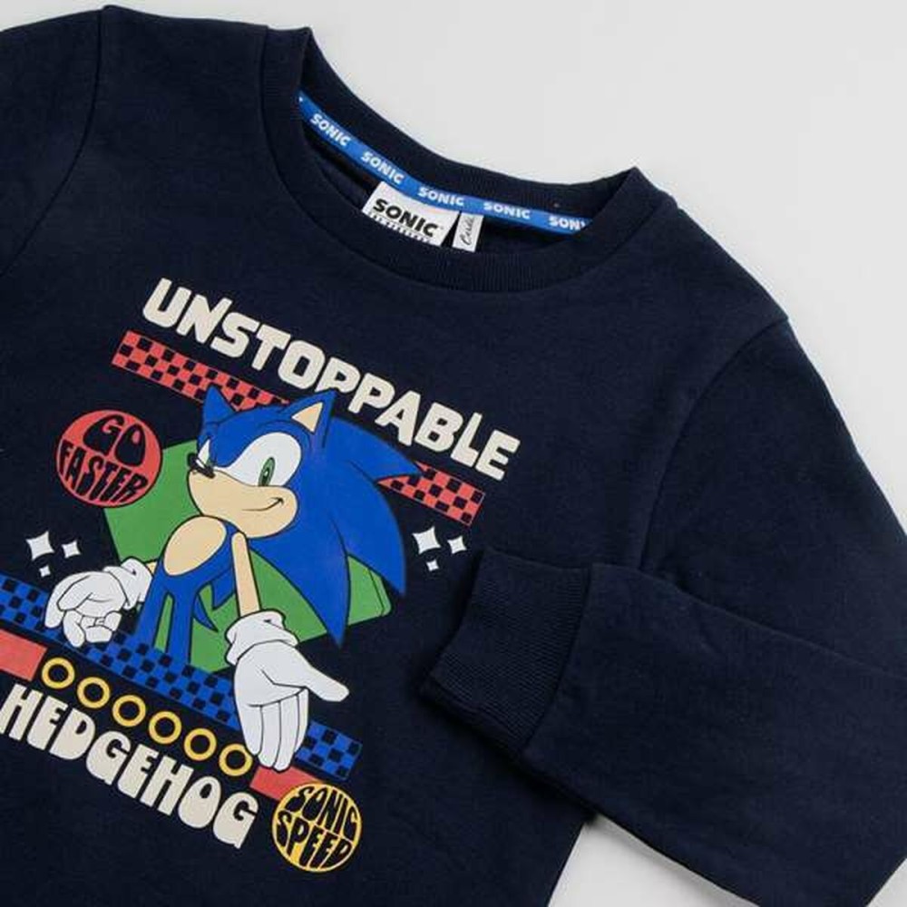 Kinder-Sweatshirt Sonic Dunkelblau