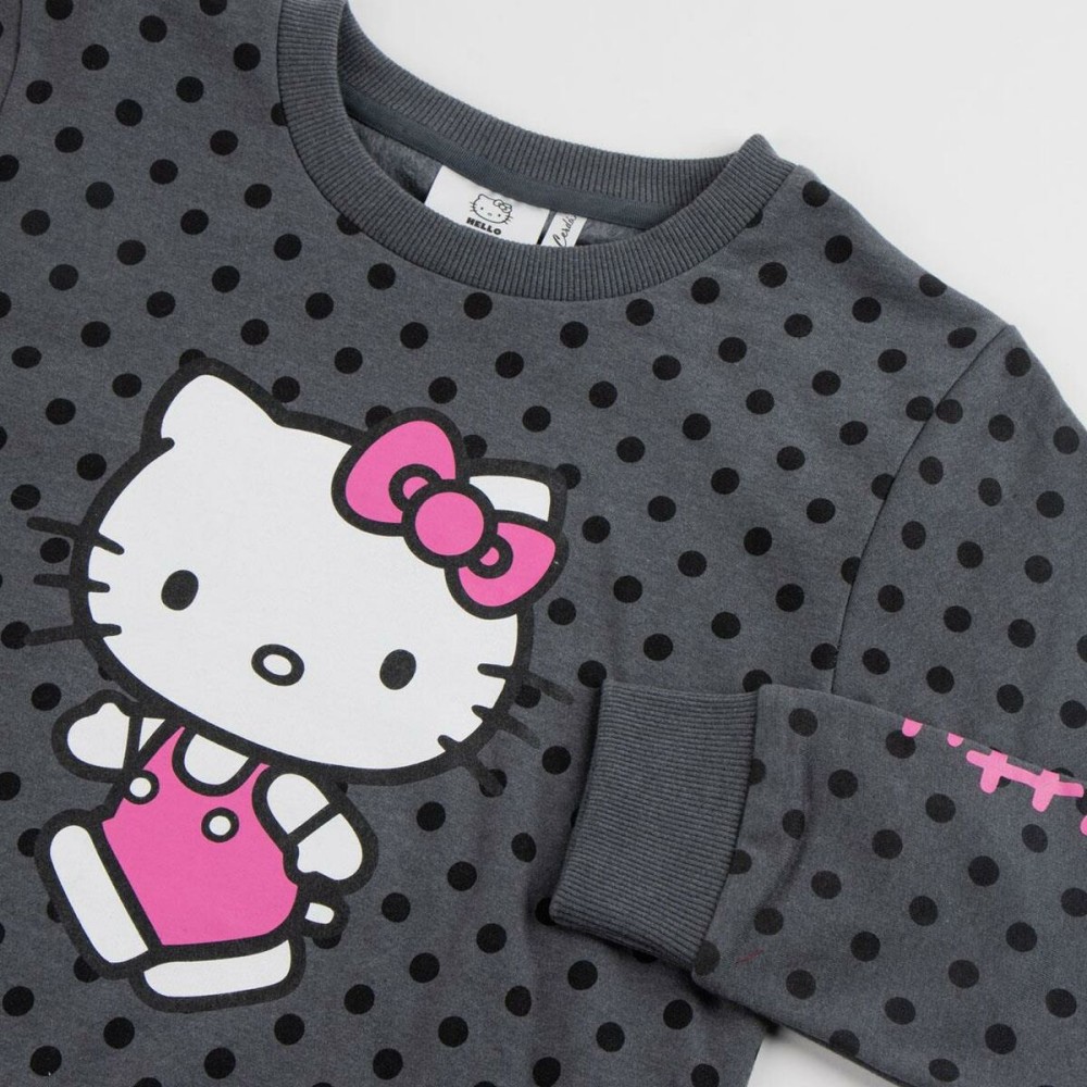 Kinder-Sweatshirt Hello Kitty Dunkelgrau
