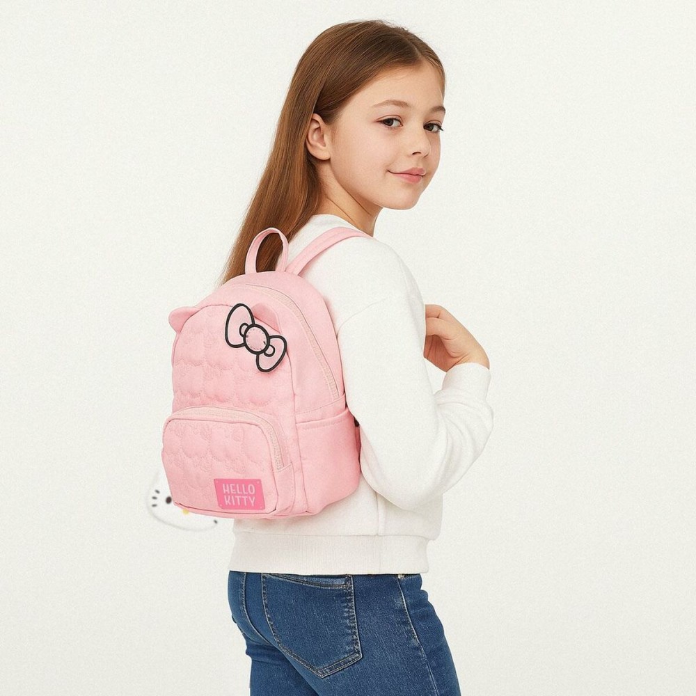 Lässiger Rucksack Hello Kitty Rosa 21 x 26 x 16 cm