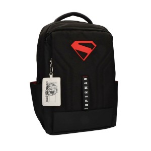 Lässiger Rucksack Superman Schwarz Moderne 31 x 44 x 14 cm