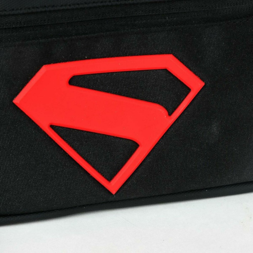 Kinder-Kulturbeutel Superman Schwarz 100 % Polyurethan Moderne 22 x 16 x 0,8 cm