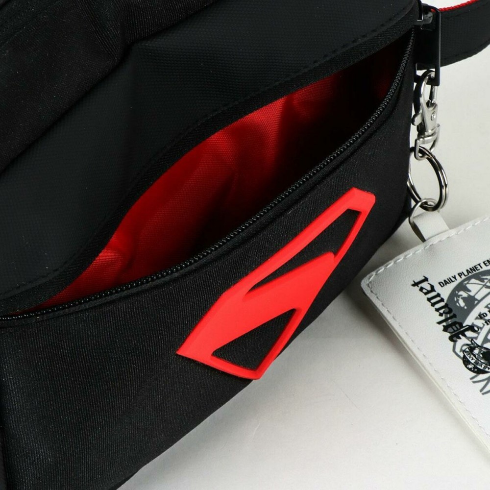 Kinder-Kulturbeutel Superman Schwarz 100 % Polyurethan Moderne 22 x 16 x 0,8 cm