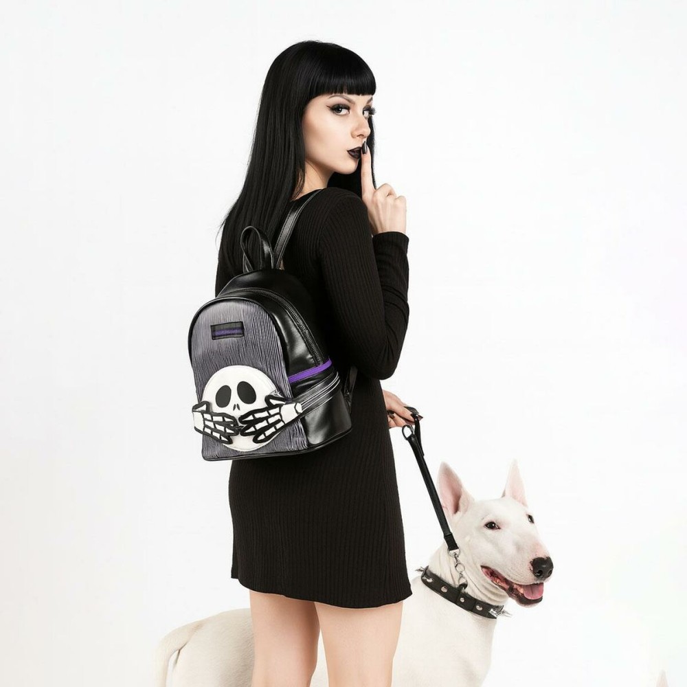 Lässiger Rucksack The Nightmare Before Christmas Schwarz Moderne 22 x 26,5 x 13 cm