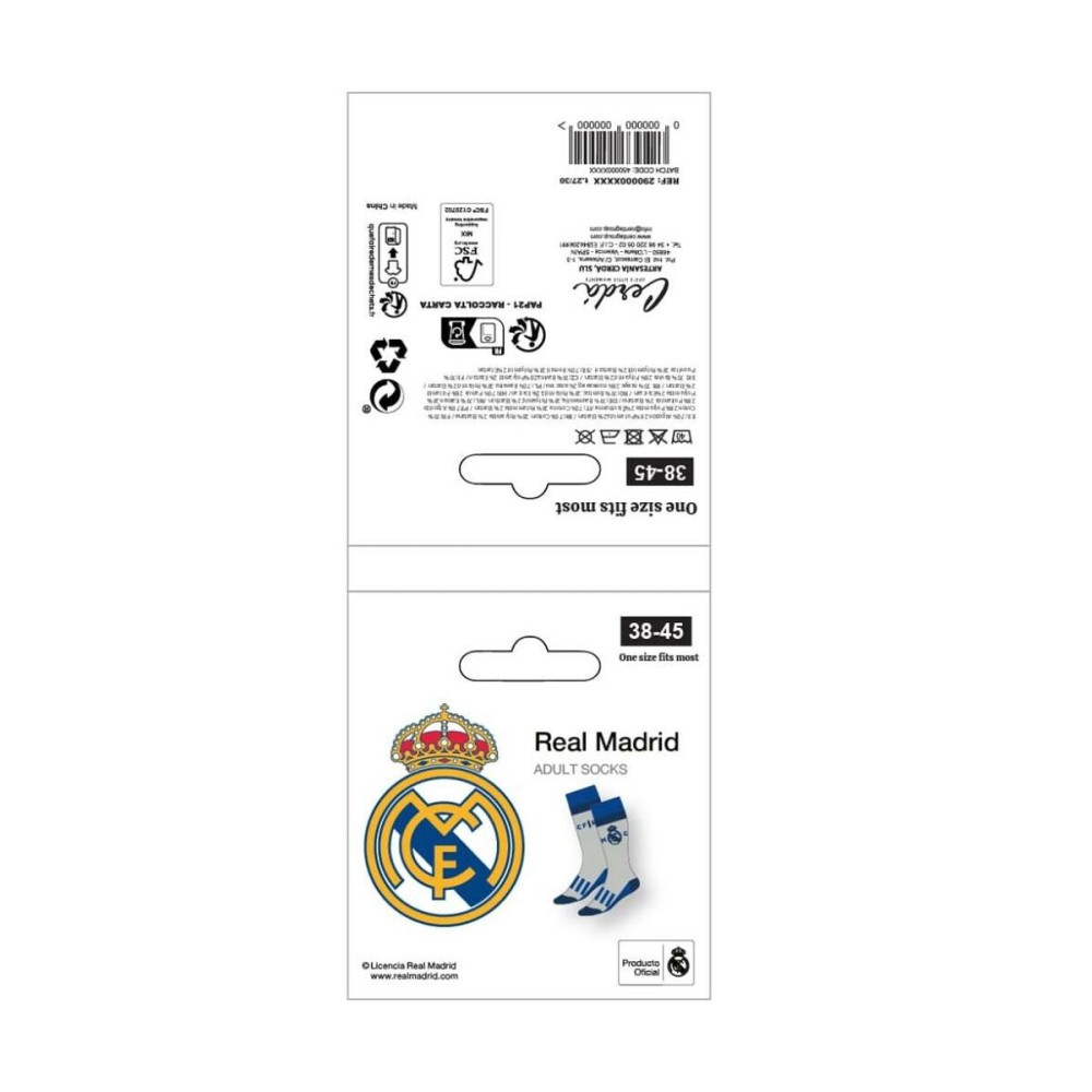 Socken Real Madrid C.F. Grau 38-45