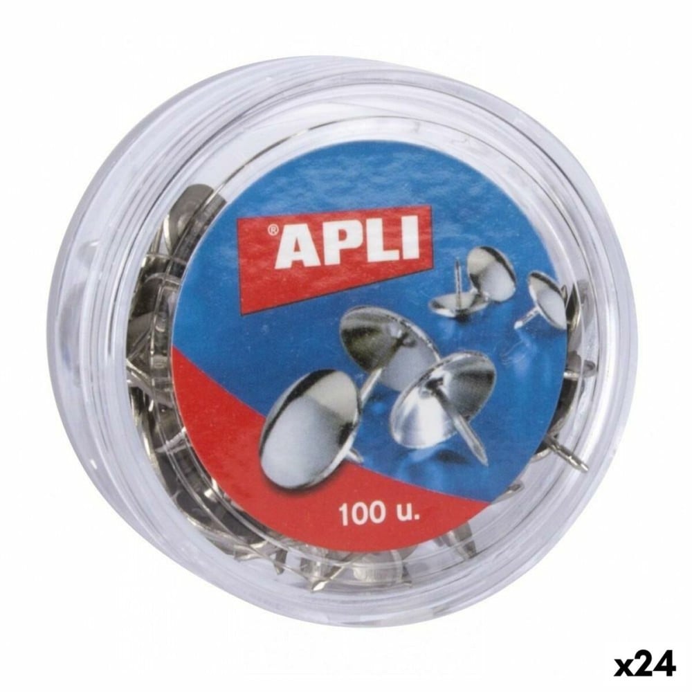 Pinwandnadeln Apli Silberfarben Nickel 16 Stücke (24 Stück)