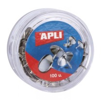 Drawing pins Apli Silver nickel 16 Pieces (24 Units)