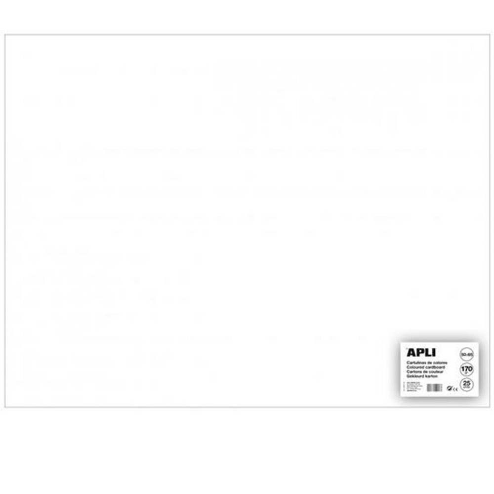 Cards Apli White 50 x 65 cm 25 Pieces (12 Units)