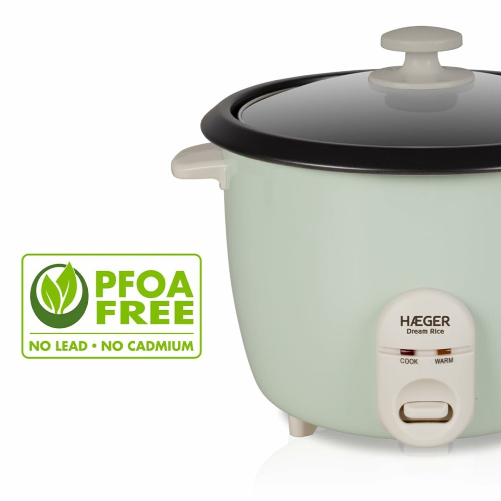 cuiseur à riz Haeger RC-18L.002A Vert Acier inoxydable Plastique 50 W