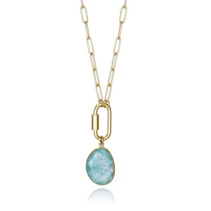 Ladies' Necklace Viceroy 14194C01012 Golden Blue