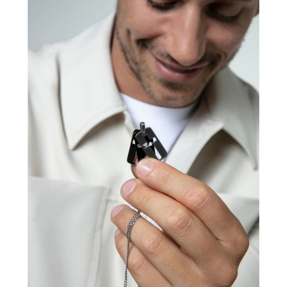 Pendentif Homme Viceroy 75377C01019 Argenté Noir